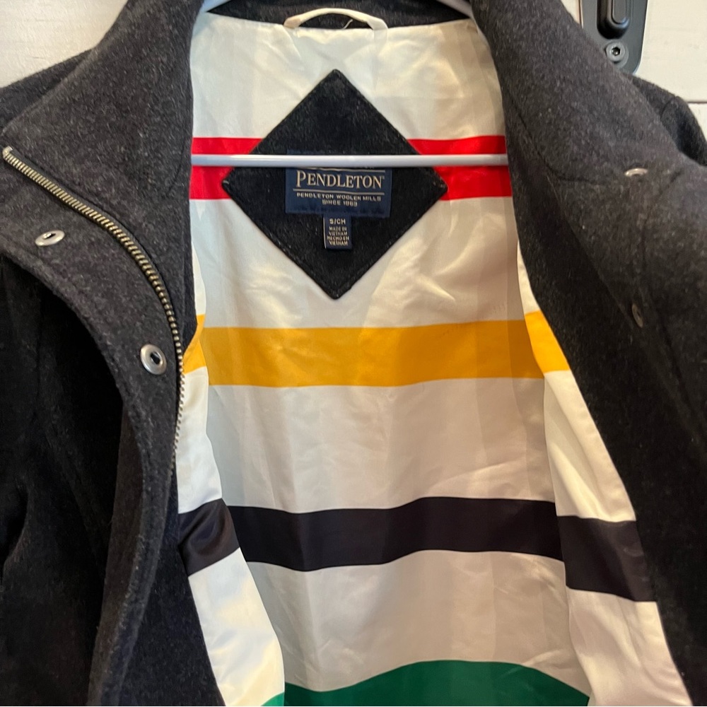 Pendleton Jacket Size Small, Dark Heather Gray Wo… - image 7